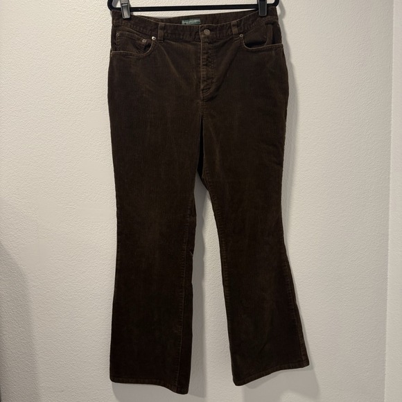 Ralph Lauren Pants - Y2K Polo Ralph Lauren Jeans Co. Size-14/P Womens Corduroy Pants Brown